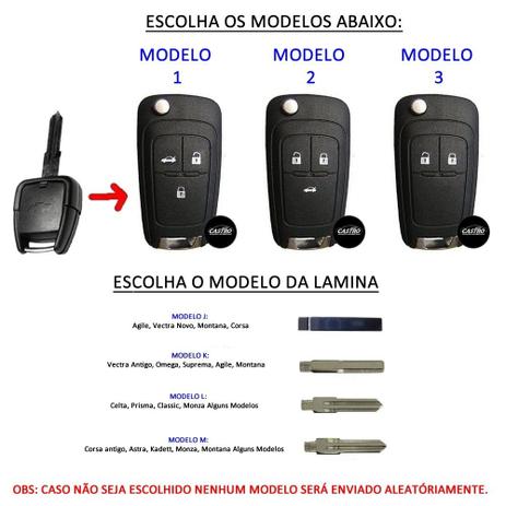 Capa Chave Canivete Gm Chevrolet P/ Adaptação Astra Agile - Geral Menor preço em Capa Chave Canivete Gm Chevrolet P/ Adaptação Astra Agile - Geral