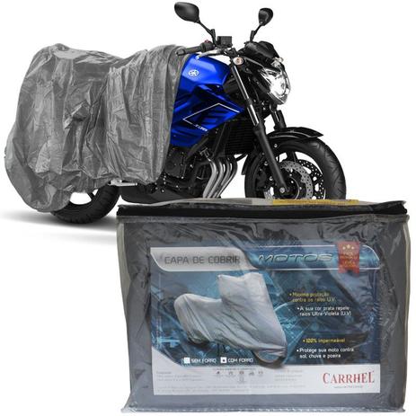 Capa Cobrir Moto Protetora Forrada Impermeável Anti Uv Tamanho G Carrhel Menor preço em Capa Cobrir Moto Protetora Forrada Impermeável Anti Uv Tamanho G Carrhel
