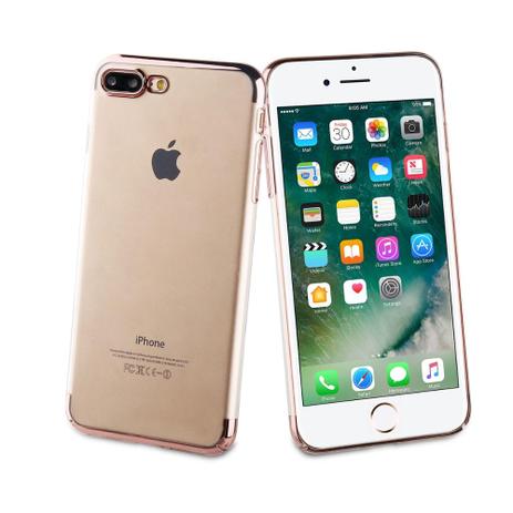 Capa Crystal Case Transp. c/ lateral Rose Iphone 8/7 Plus - Muvit Menor preço em Capa Crystal Case Transp. c/ lateral Rose Iphone 8/7 Plus - Muvit