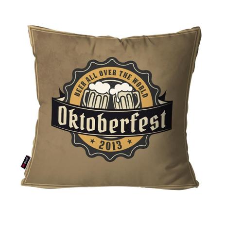 Capa de Almofada Decorativa Avulsa Bege Oktoberfest - Pump up Menor preço em Capa de Almofada Decorativa Avulsa Bege Oktoberfest - Pump up