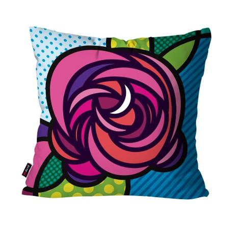 Menor preço em Capa de Almofada Decorativa Avulsa Cores Flor Romero Brito - Pump up