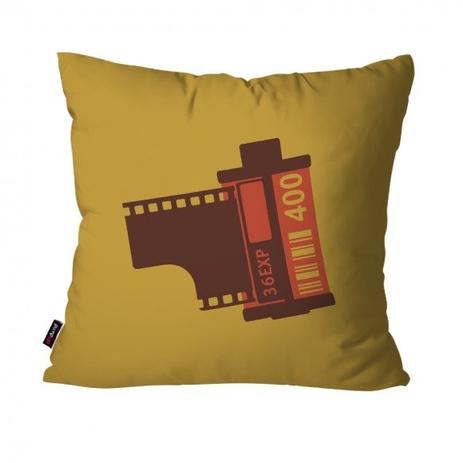 Capa de Almofada Decorativa Avulsa Ocre Filme - Pump Up Menor preço em Capa de Almofada Decorativa Avulsa Ocre Filme - Pump Up
