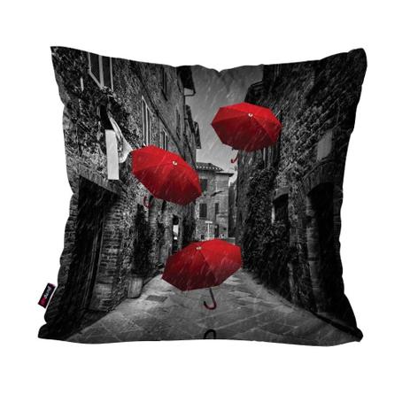 Capa de Almofada Decorativa Avulsa Preto Guarda Chuvas - Pump up é ruim? Capa de Almofada Decorativa Avulsa Preto Guarda Chuvas - Pump up é boa?
