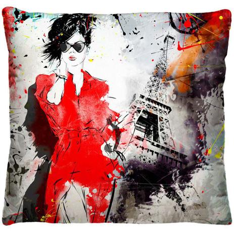 Capa de Almofada Estampa Digital Fashion Paris A337 - Casa scarpa Menor preço em Capa de Almofada Estampa Digital Fashion Paris A337 - Casa scarpa