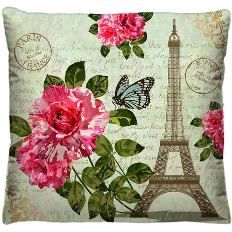 Capa de Almofada Estampa Digital Floral Paris A345 - Casa scarpa Menor preço em Capa de Almofada Estampa Digital Floral Paris A345 - Casa scarpa