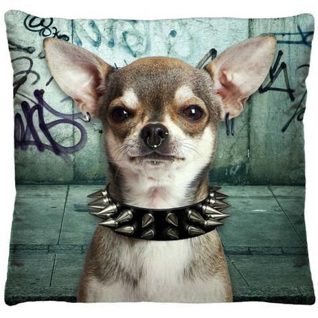 Capa de Almofada Estampa Digital Pets - Doguinho Mal Encarado A375 - Casa Scarpa Menor preço em Capa de Almofada Estampa Digital Pets - Doguinho Mal Encarado A375 - Casa Scarpa