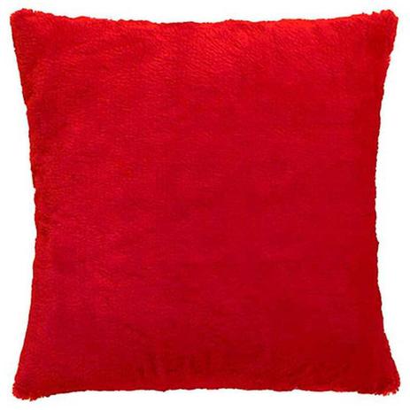 Capa de Almofada Pelúcia Vermelho 45x45cm - Adomes Menor preço em Capa de Almofada Pelúcia Vermelho 45x45cm - Adomes