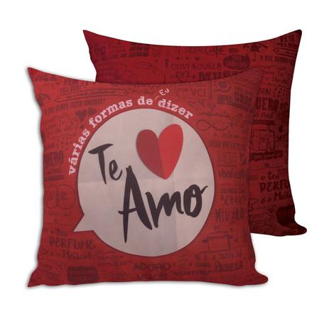 Capa de Almofada Varias Formas de Dizer Te Amo - Uatt Menor preço em Capa de Almofada Varias Formas de Dizer Te Amo - Uatt