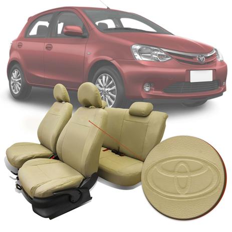Capa De Banco Couro Ecológico Etios Hatch 2012 A 2019 Bege 10 Peças - T.h.o Menor preço em Capa De Banco Couro Ecológico Etios Hatch 2012 A 2019 Bege 10 Peças - T.h.o