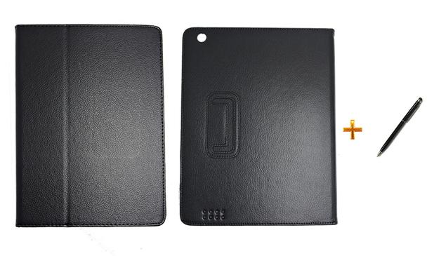 Capa de Couro iPad 2/3/4 Carteira/Pasta / Caneta Touch (Preto) - Skin t18 Menor preço em Capa de Couro iPad 2/3/4 Carteira/Pasta / Caneta Touch (Preto) - Skin t18