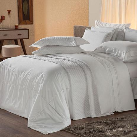 Capa de Edredom Solteiro Duvet Premium 230 Fios 2 Peças Branca com Bordado - Plumasul Menor preço em Capa de Edredom Solteiro Duvet Premium 230 Fios 2 Peças Branca com Bordado - Plumasul