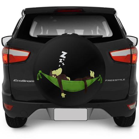 Capa De Estepe Ecosport 2003 A 2018 Macaco Dormindo Preto Verde E Marrom Com Cadeado - Flash tapetes Menor preço em Capa De Estepe Ecosport 2003 A 2018 Macaco Dormindo Preto Verde E Marrom Com Cadeado - Flash tapetes