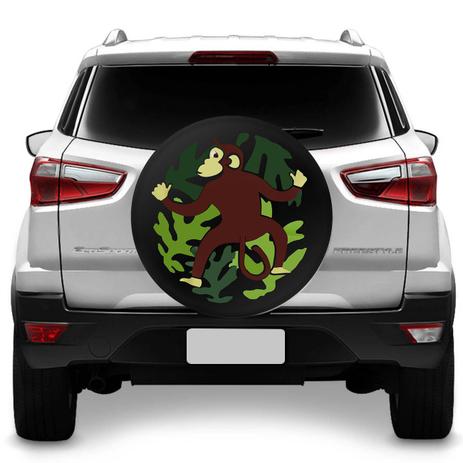 Capa De Estepe Ecosport 2003 A 2018 Macaco Na Floresta Preto Verde E Marrom Com Cadeado - Flash tapetes Menor preço em Capa De Estepe Ecosport 2003 A 2018 Macaco Na Floresta Preto Verde E Marrom Com Cadeado - Flash tapetes