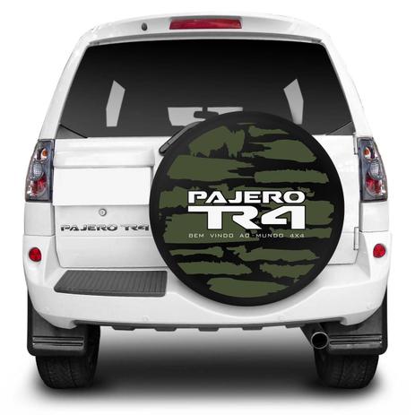 Capa de Estepe Pajero TR4 02 a 16 Camuflado Bem Vindo Preto Verde e Branco Com Cadeado - Splody Menor preço em Capa de Estepe Pajero TR4 02 a 16 Camuflado Bem Vindo Preto Verde e Branco Com Cadeado - Splody
