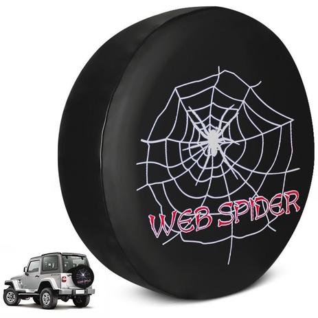 Capa De Estepe Troller PVC Estampa Web Spider Com Cadeado - Flash tapetes Menor preço em Capa De Estepe Troller PVC Estampa Web Spider Com Cadeado - Flash tapetes