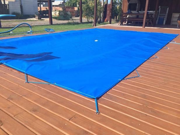 Capa de Piscina 6,1X3,8 LONA FORTE kit acessorios - Central capas Menor preço em Capa de Piscina 6,1X3,8 LONA FORTE kit acessorios - Central capas