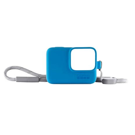 Capa de Silicone + Cordão GoPro Sleeve ACSST-001 Cor Azul Menor preço em Capa de Silicone + Cordão GoPro Sleeve ACSST-001 Cor Azul