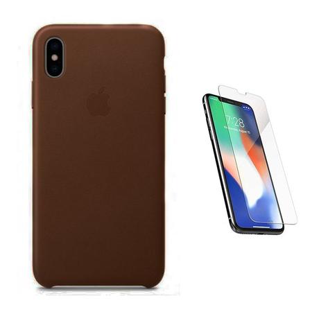 Capa de silicone para iPhone X 5,8”  Marrom + Película de Vidro - Bd cases é boa?
