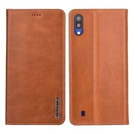 Capa Flip Couro KeziHome Samsung Galaxy M20 - Café Menor preço em Capa Flip Couro KeziHome Samsung Galaxy M20 - Café