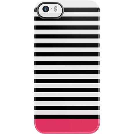 Capa iPhone 5/5S/SE Uncommon Listras Preta / Rosa Menor preço em Capa iPhone 5/5S/SE Uncommon Listras Preta / Rosa