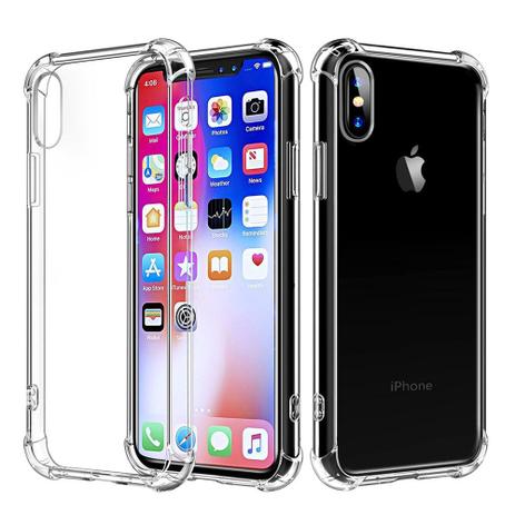 Capa Iphone X Xs Transparente Anti Impacto Com Película De Vidro 3d C/ Bordas - 25 Menor preço em Capa Iphone X Xs Transparente Anti Impacto Com Película De Vidro 3d C/ Bordas - 25