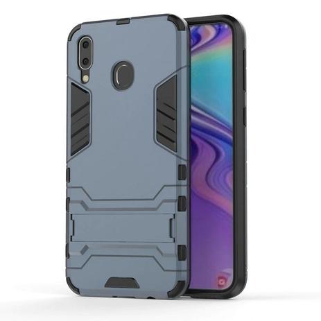 Capa Kickstand Armor Samsung Galaxy M30 - Azul - Hardcase Menor preço em Capa Kickstand Armor Samsung Galaxy M30 - Azul - Hardcase