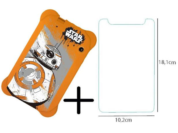 Capa Laranja Star Wars Multilaser Emborrachada + Película de Vidro Tablet 7 Polegadas Menor preço em Capa Laranja Star Wars Multilaser Emborrachada + Película de Vidro Tablet 7 Polegadas