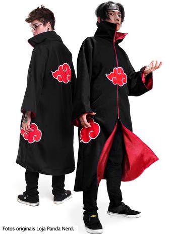 Capa Manto Akatsuki Itachi Uchiha Naruto Infantil e Adulto Bordada Fantasia  Cosplay Anime - Panda Nerd - Fantasias para Crianças - Magazine Luiza