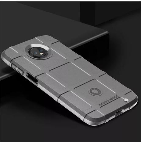 Menor preço em Capa Moto G6 Plus Anti Impacto Rugged Armor + Pelicula de Vidro - Cinza - W4