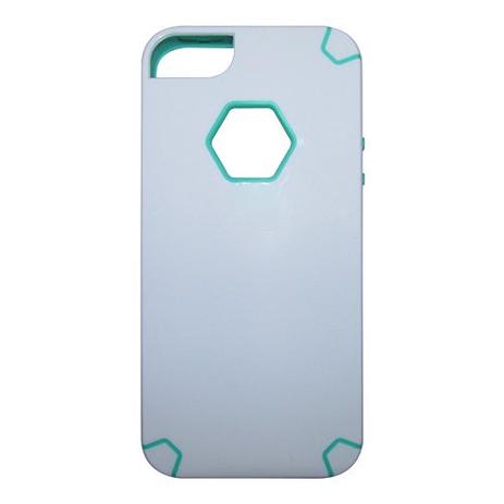 Capa My Capa Hexa Apple Iphone 5 5S SE - Branca com Verde Menor preço em Capa My Capa Hexa Apple Iphone 5 5S SE - Branca com Verde
