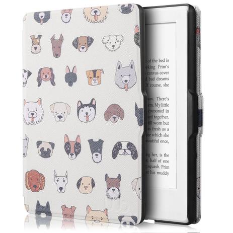 Capa Novo Kindle Paperwhite a prova D'água Wb - Ultra Leve Auto Hibernação Fecho Magnético Dogs é boa?
