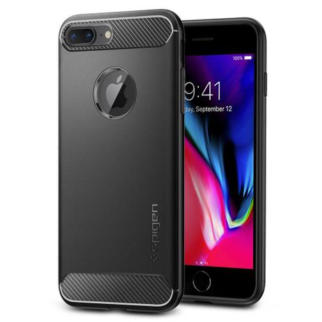 Capa Original Spigen Apple Iphone 7 8 Plus Rugged Armor Preta Menor preço em Capa Original Spigen Apple Iphone 7 8 Plus Rugged Armor Preta