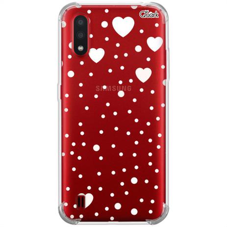 Capa p/ galaxy a01 (1056) corações e bolinhas - Quarkcase - Capinha de  Celular - Magazine Luiza