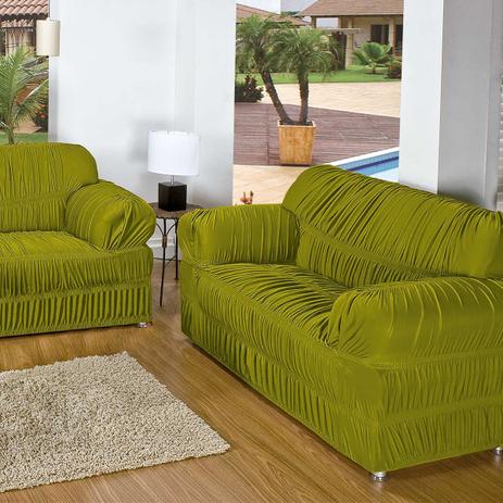 Capa P/ Sofa Roma 1, 2 E 3 Lugares Oliva Malha Elasticada 03 Peças 21 Elasticos - Dourados enxovais Menor preço em Capa P/ Sofa Roma 1, 2 E 3 Lugares Oliva Malha Elasticada 03 Peças 21 Elasticos - Dourados enxovais