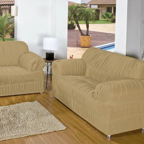 Capa P/ Sofa Roma 2 E 3 Lugares Avelã Malha Elasticada 02 Peças 21 Elasticos - Dourados enxovais Menor preço em Capa P/ Sofa Roma 2 E 3 Lugares Avelã Malha Elasticada 02 Peças 21 Elasticos - Dourados enxovais