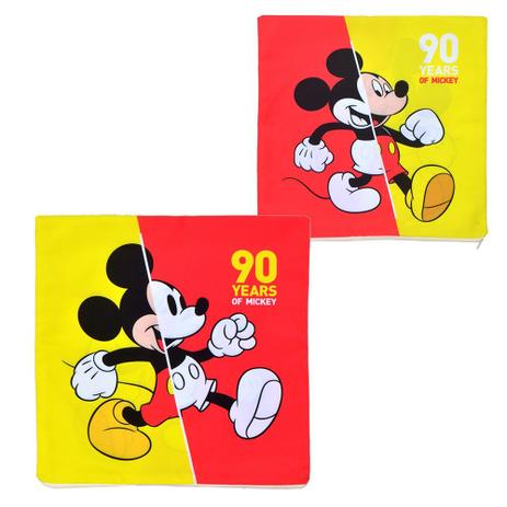 Capa para Almofada Vermelha e Amarela Mickey 90 Anos 44cm Disney Menor preço em Capa para Almofada Vermelha e Amarela Mickey 90 Anos 44cm Disney