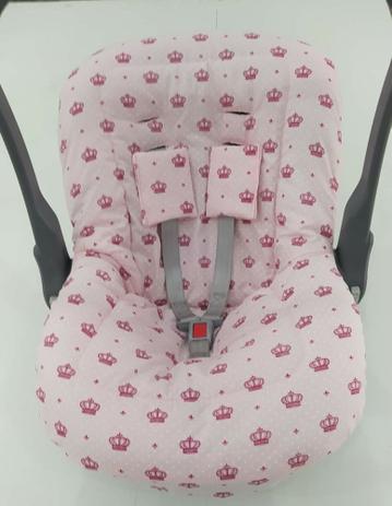 Capa Para Bebê Conforto Protetor Universal (coroa Rosa) - decor baby Menor preço em Capa Para Bebê Conforto Protetor Universal (coroa Rosa) - decor baby
