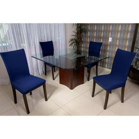 Capa Para Cadeira De Malha Kit 6 Unidades Cor Azul - Re9casa Menor preço em Capa Para Cadeira De Malha Kit 6 Unidades Cor Azul - Re9casa