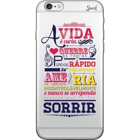 Capa para Celular Motorola Moto C Plus - Spark Cases - A Vida é Curta Menor preço em Capa para Celular Motorola Moto C Plus - Spark Cases - A Vida é Curta