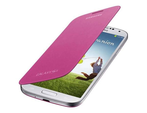 Capa para Celular Samsung Flip Cover Galaxy S4, Rosa Menor preço em Capa para Celular Samsung Flip Cover Galaxy S4, Rosa