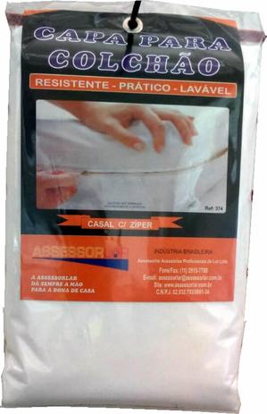 Capa Para Colchão Casal Com Zíper 1,88x1,38x15 Cm - Assessorlar Menor preço em Capa Para Colchão Casal Com Zíper 1,88x1,38x15 Cm - Assessorlar