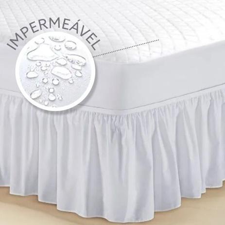 Capa para Colchão Impermeável Matelada Casal King + Saia box King - Casahome Menor preço em Capa para Colchão Impermeável Matelada Casal King + Saia box King - Casahome