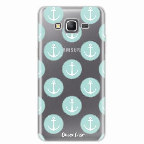 Capa para Galaxy Grand Prime Âncoras Poá Transparente - Quero case Menor preço em Capa para Galaxy Grand Prime Âncoras Poá Transparente - Quero case