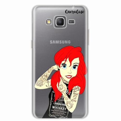 Capa para Galaxy Grand Prime Ariel Rockeira Transparente - Quero case Menor preço em Capa para Galaxy Grand Prime Ariel Rockeira Transparente - Quero case