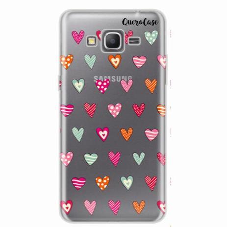 Capa para Galaxy Grand Prime Corações Coloridos - Quero case Menor preço em Capa para Galaxy Grand Prime Corações Coloridos - Quero case