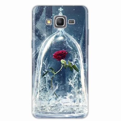 Capa para Galaxy Grand Prime Rosa Bela e a Fera - Quero case Menor preço em Capa para Galaxy Grand Prime Rosa Bela e a Fera - Quero case
