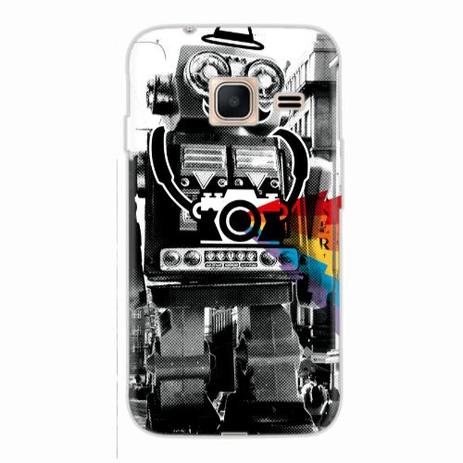 Capa para Galaxy J1 Mini Câmera Robot - Quero case Menor preço em Capa para Galaxy J1 Mini Câmera Robot - Quero case