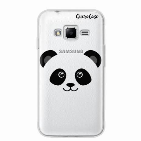 Capa para Galaxy J1 Mini Prime Panda Face Macho - Quero Case Menor preço em Capa para Galaxy J1 Mini Prime Panda Face Macho - Quero Case