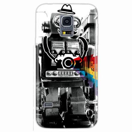 Capa para Galaxy S5 Mini Câmera Robot - Quero case Menor preço em Capa para Galaxy S5 Mini Câmera Robot - Quero case