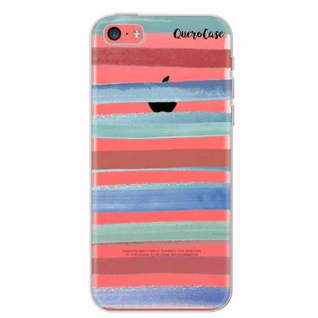 Capa para iPhone 5C Listras 01 - Quero case Menor preço em Capa para iPhone 5C Listras 01 - Quero case